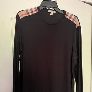 Burberry Brit long sleeve black tee - shirt, Size M, 100% Cotton
